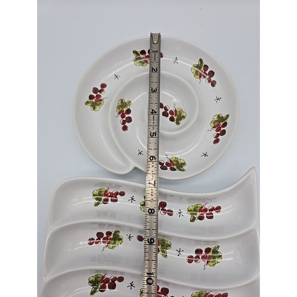 California Pantry Divided Serving Dishes by Julia Junkin 2 Rectangular 1 Round - Picture 6 of 8